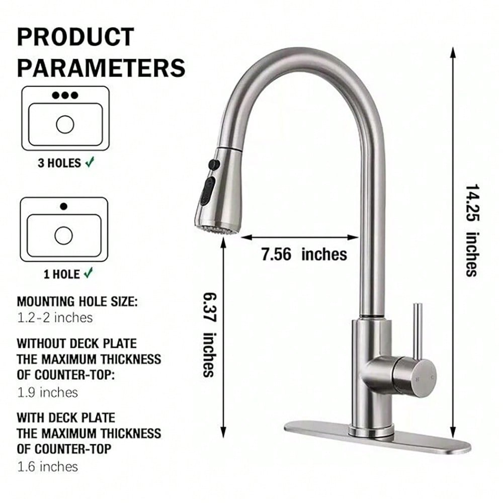 Kitchen Faucet With Pull-Down  - Commercial Kitchen And Bar ulasan dan harga
